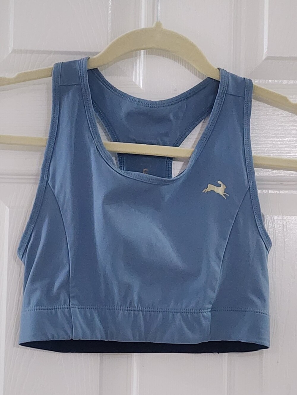 Tracksmith Sky Blue Running Sports Bra Crop Top Women’s Size S Small